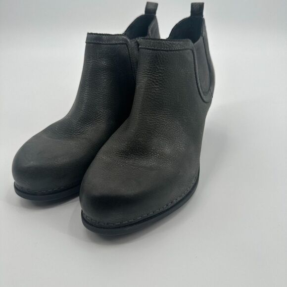 Dansko Shoes - Dansko Harlene Distressed Ankle Booties Women Size EU 40 Gray Leather Block Heel